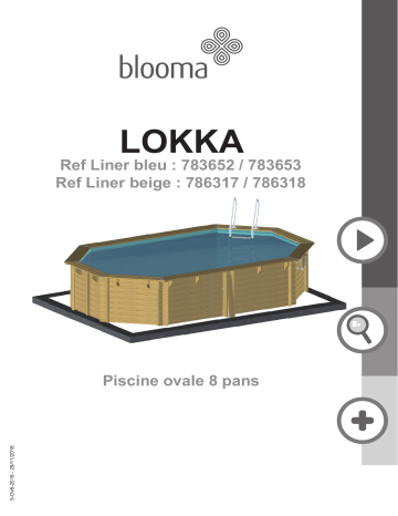 Mode d'emploi | Castorama Piscine bois Blooma Lokka 5,51 x 3,51 m liner bleu + bâche été Sunbay LDD Manuel utilisateur | Fixfr
