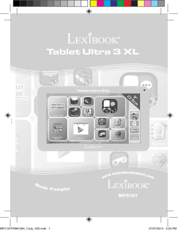 Tablet Ultra 3 XL | Mode d'emploi | Lexibook MFC191 FR Manuel utilisateur | Fixfr