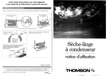 Manuel du propriétaire | Thomson TSLC306 Manuel utilisateur | Fixfr