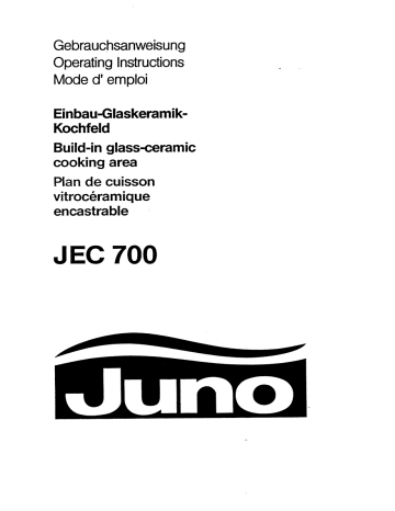 Manuel du propriétaire | Juno JEC700W              Manuel utilisateur | Fixfr
