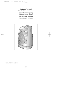 CALOR CHAUFFAGE BALNEA SO6010 Manuel utilisateur