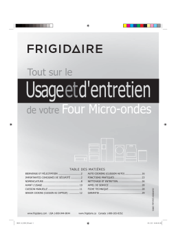 Frigidaire FGBM185K Manuel utilisateur