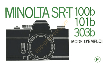 SR-T 100b | SR-T 303b | Mode d'emploi | KONICA SR-T 101b Manuel utilisateur | Fixfr