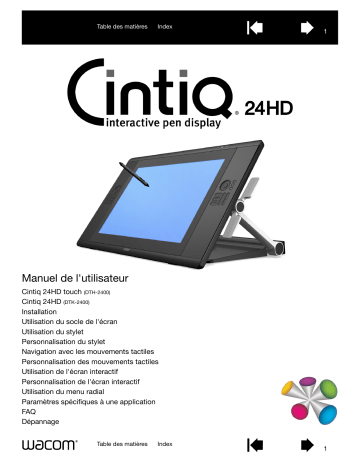 CintiQ 24HD Touch | Wacom Cintiq 24HD Mode d'emploi | Fixfr