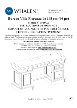 Whalen 1023199 Villa Florenza Office Suite  Manuel utilisateur