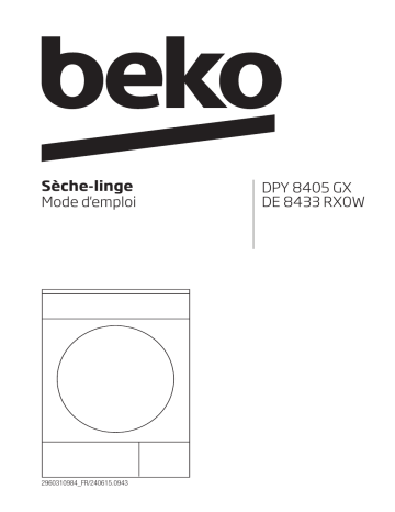 Manuel du propriétaire | Beko SLC10W2SLP10WS2 Manuel utilisateur | Fixfr