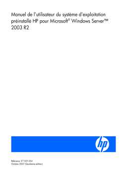 HP PROLIANT ML370 G4 SERVER Manuel utilisateur