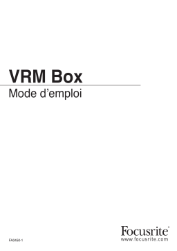 Focusrite VRM BOX Manuel utilisateur
