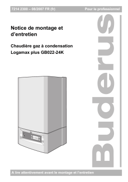 Buderus Logamax plus GB022-24K Manuel utilisateur