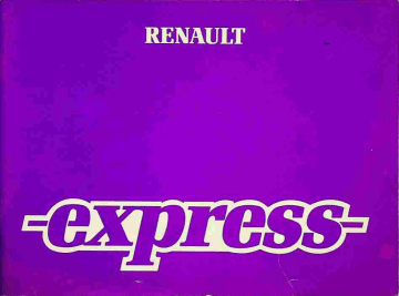 Renault EXPRESS Manuel du propriétaire | Fixfr