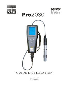 YSI Pro2030 Manuel utilisateur