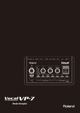 Roland VP-7 Manuel utilisateur