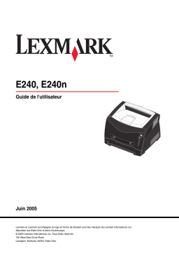 Lexmark E240N Manuel utilisateur