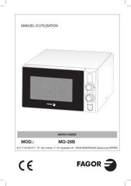 Fagor MO-28B Manuel utilisateur