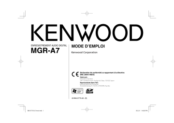 Manuel du propriétaire | Kenwood MGR-A7 Manuel utilisateur | Fixfr