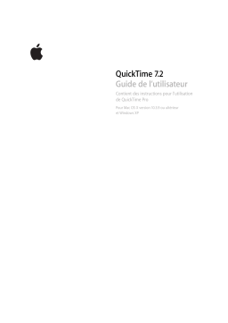 Apple QuickTime 7.2 Manuel utilisateur