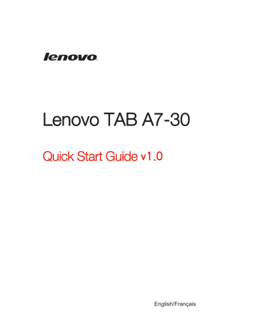 Lenovo Tab A7-30 Guide de démarrage rapide | Fixfr