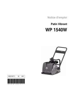 Wacker Neuson WP1540W Single direction Vibratory Plate Manuel utilisateur