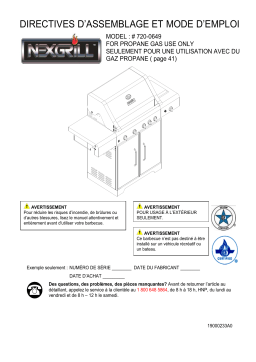 Nexgrill 720-0649 grill Manuel utilisateur