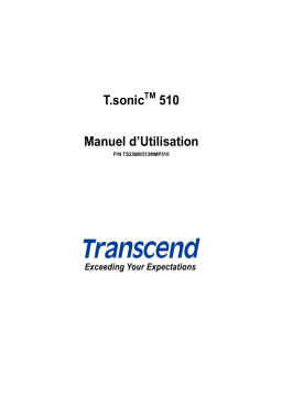 Transcend MP 510 Manuel utilisateur