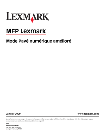 Manuel du propriétaire | Lexmark X544 Manuel utilisateur | Fixfr
