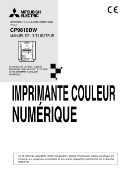 Mitsubishi CP9810DW Manuel utilisateur