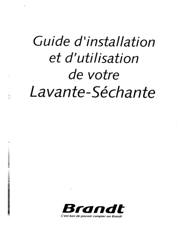 WTD1271F | Manuel du propriétaire | Brandt WTD1071F Manuel utilisateur | Fixfr