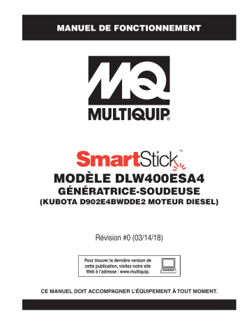 Mode d'emploi | MQ Multiquip DLW400ESA4 Manuel utilisateur | Fixfr