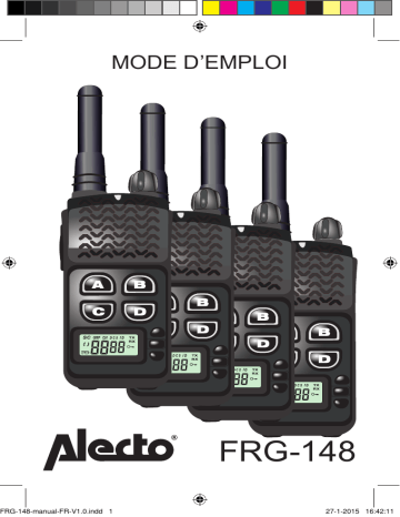 Alecto FRG-148 Portofoon Quadset Pro 8km Manuel utilisateur | Fixfr