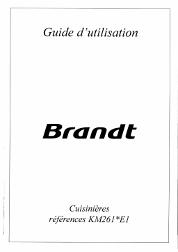 Brandt KM261WE1 Manuel utilisateur