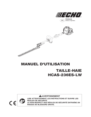 Manuel du propriétaire | Echo HCAS-236ES-LW Manuel utilisateur | Fixfr