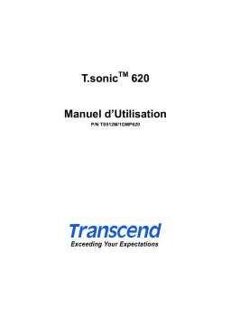 Transcend TS256MMP620 Manuel utilisateur