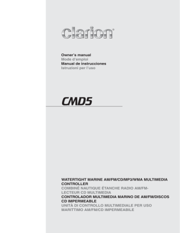 Manuel du propriétaire | Clarion CMD5 Manuel utilisateur | Fixfr