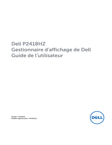 Dell P2418HZ electronics accessory Manuel utilisateur | Fixfr