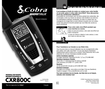 Manuel du propriétaire | Cobra CXR800C Manuel utilisateur | Fixfr