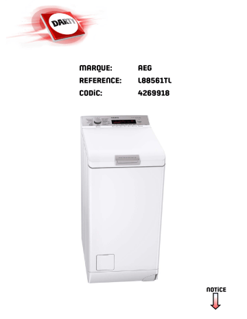 Manuel du propriétaire | Aeg-Electrolux L88561TL Manuel utilisateur | Fixfr