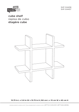 Honey-Can-Do 15.75 in. L x 5.9 in. W Grid-Shaped Decorative Wall Shelf in Bamboo Guide d'installation