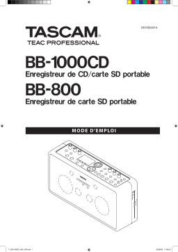 Tascam BB 800 Manuel utilisateur