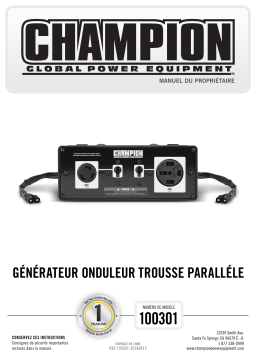 Champion Power Equipment 100301 Manuel utilisateur