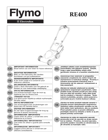 Manuel du propriétaire | Flymo RE400 Manuel utilisateur | Fixfr