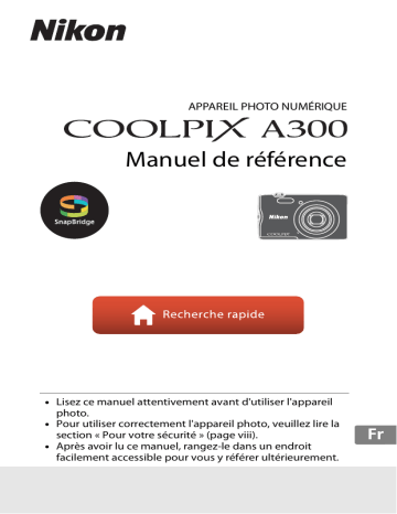 Nikon COOLPIX A300 Manuel utilisateur | Fixfr