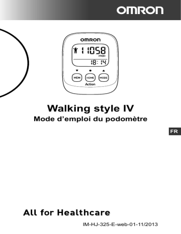 Omron Healthcare HJ-325-EBK Walking style IV Black Activity Monitor Manuel utilisateur | Fixfr