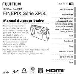 Fujifilm FinePix XP50 Manuel utilisateur