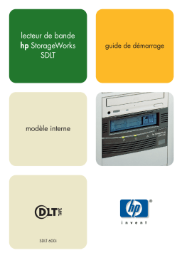 HP STORAGEWORKS SDLT 600 TAPE DRIVE Manuel utilisateur