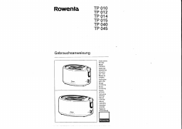Rowenta TP012 Manuel utilisateur