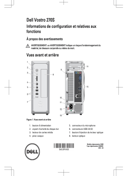 Dell Vostro 270s desktop Guide de démarrage rapide