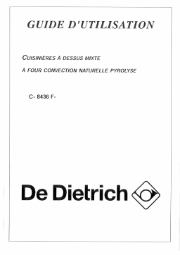 De Dietrich CW8436F1 Manuel utilisateur