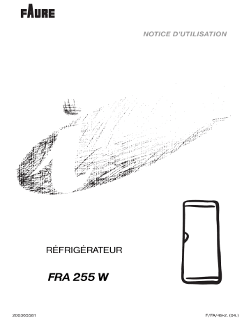 Manuel du propriétaire | Faure FRA 255 W Manuel utilisateur | Fixfr