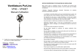 PUR LINE VP-20ET Manuel utilisateur