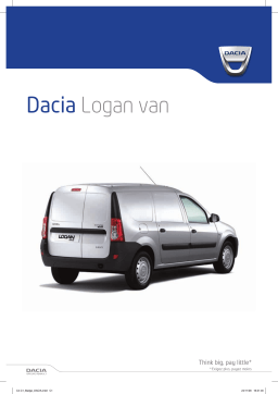 Dacia LOGAN VAN Manuel utilisateur